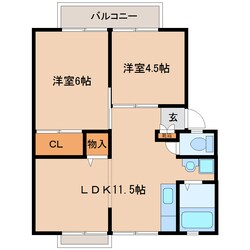 王寺駅 バス7分  中山台２丁目下車：停歩2分 2階の物件間取画像